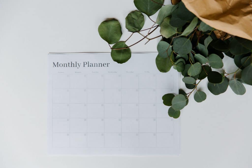 monthly planner calendar